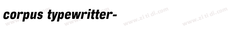 corpus typewritter字体转换